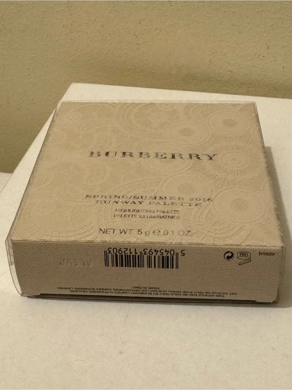 NIB Burberry 2016 Runway Highlighting Palette White No 01 Unopened